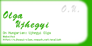 olga ujhegyi business card